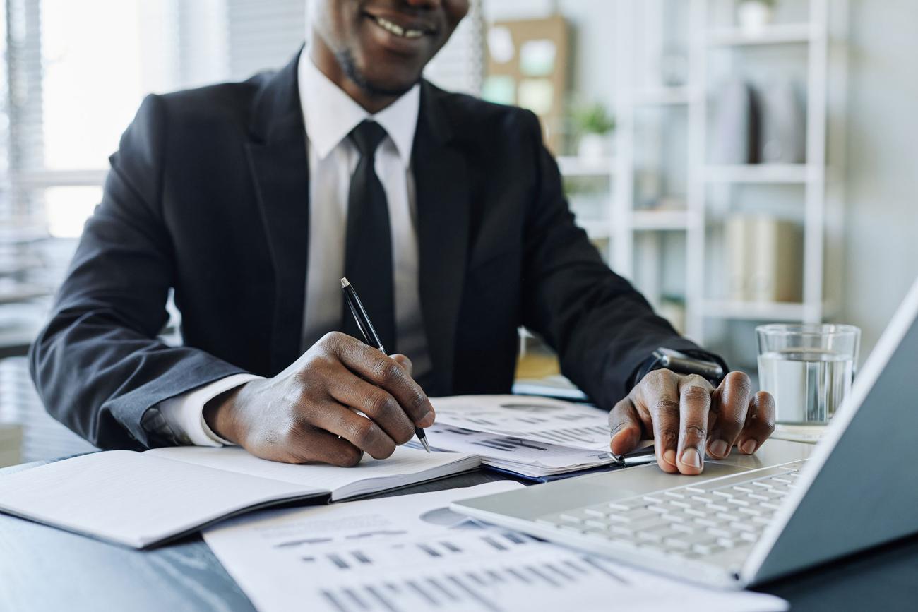 Insurance paperwork and financial planning consultation desk